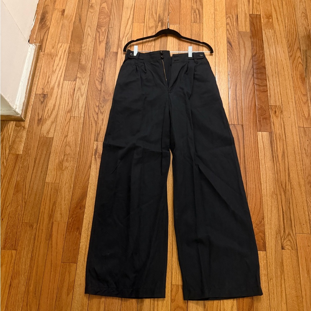 Madewell Black Wide-Leg Trousers